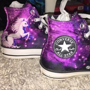 Purple unicorn converse.